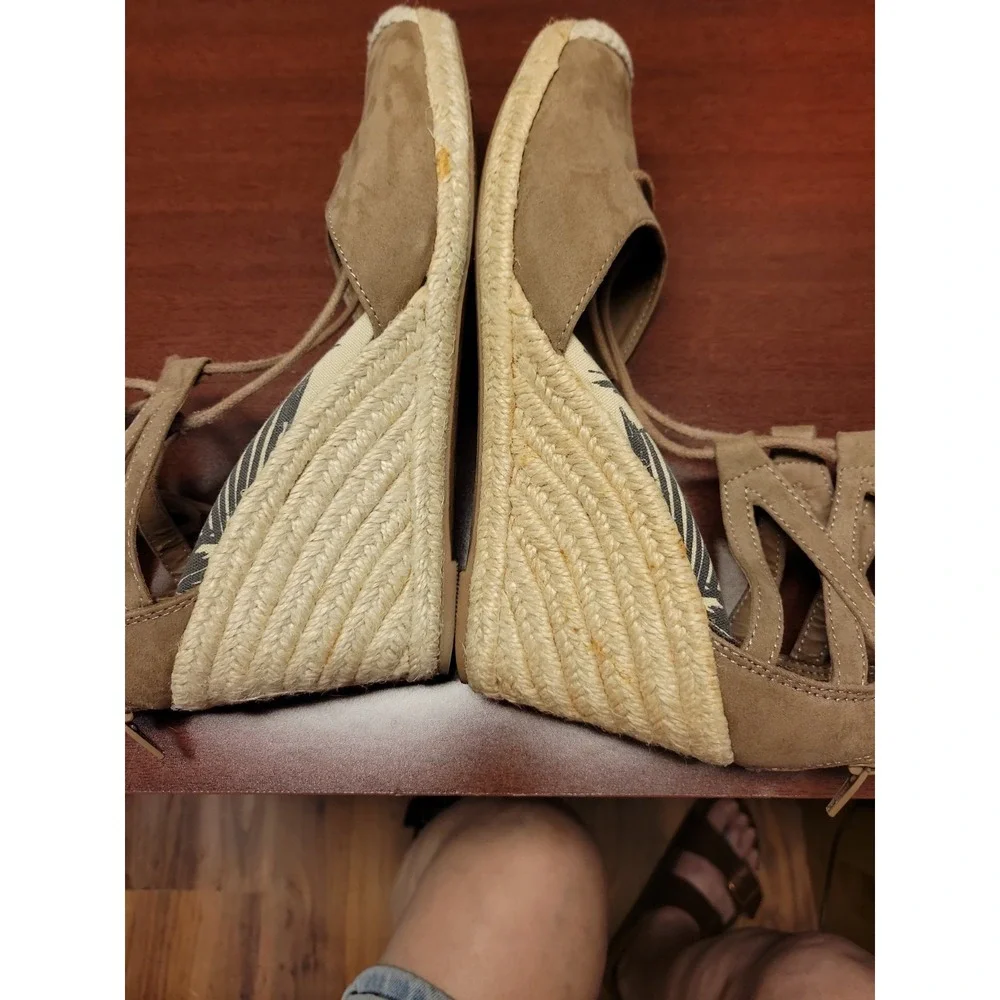 Womens DV by Dolce Vita Monica Ghillie Lace Espadrille Wedge Sandals Size 8